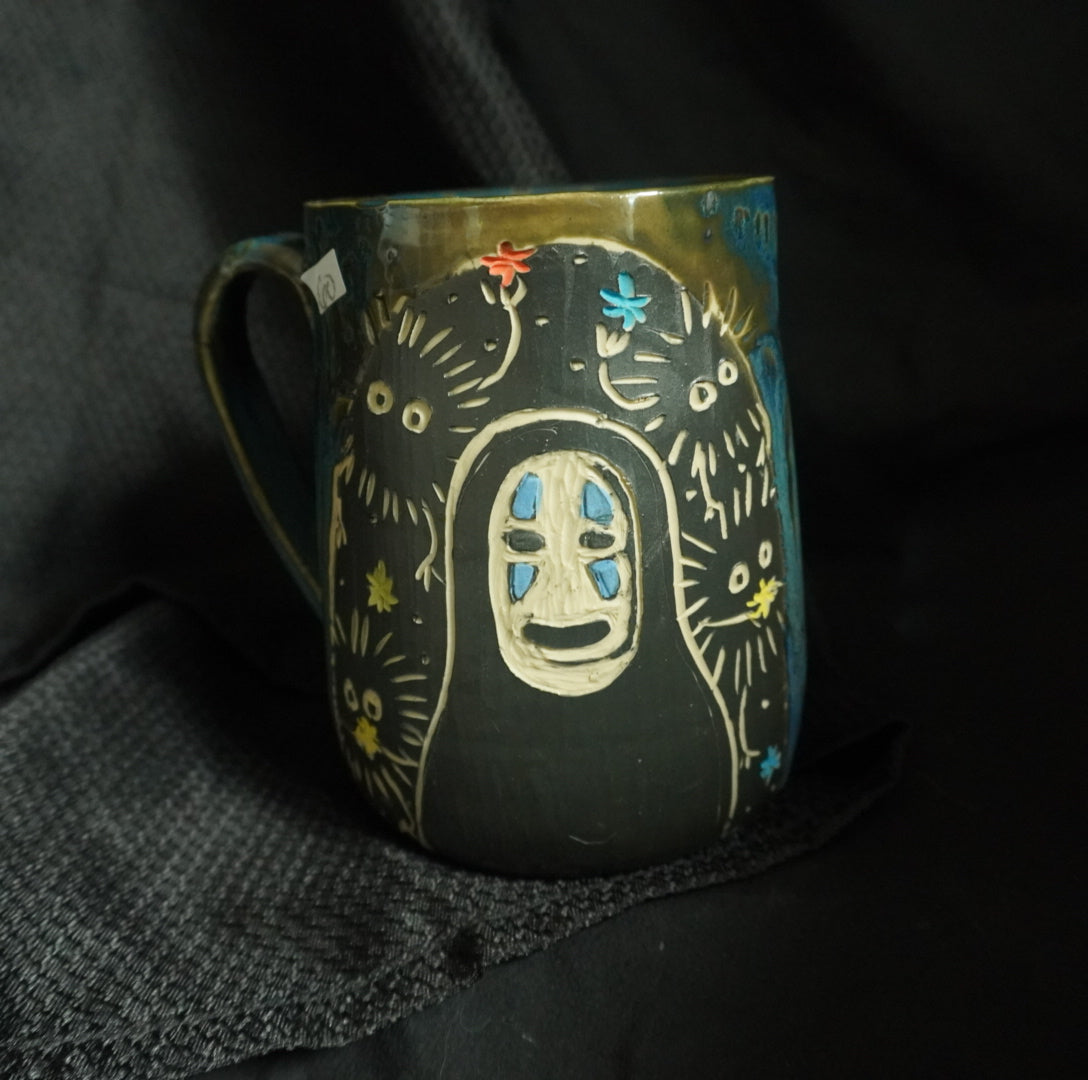 Sgraffito No Face Mug