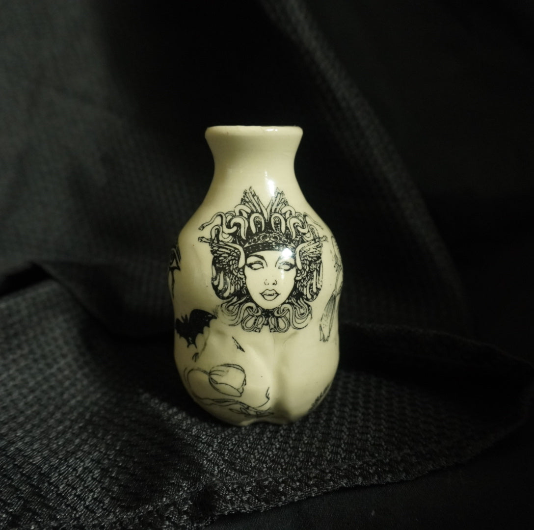 Tattooed Small Bud Vase