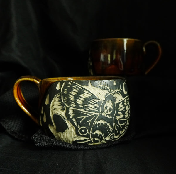 Death Moth Mug Gold or Purple