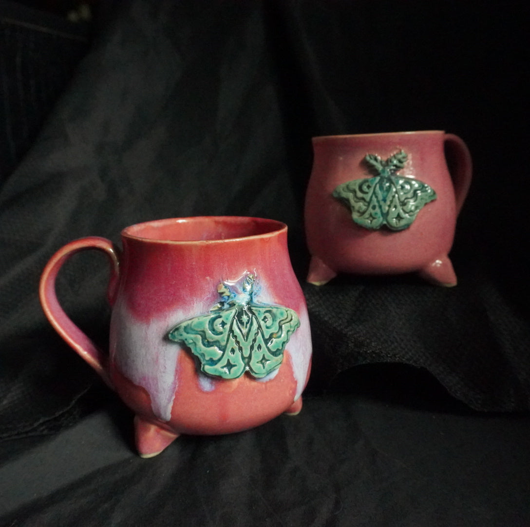 Cauldron Moth Mugs Pink