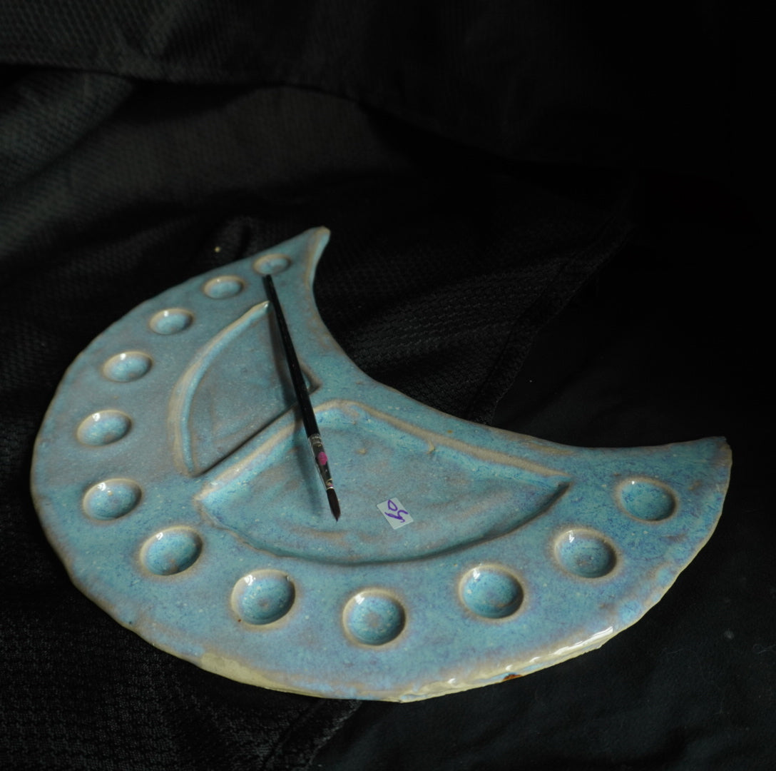 Blue Crescent Moon Watercolor Palette