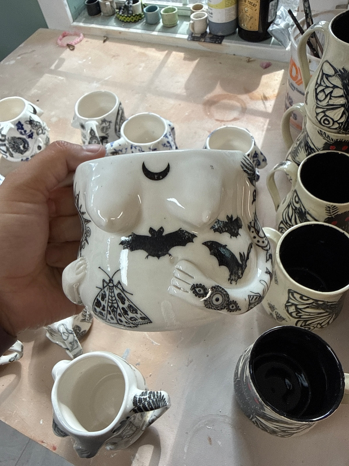 Tattooed porcelain ladies
