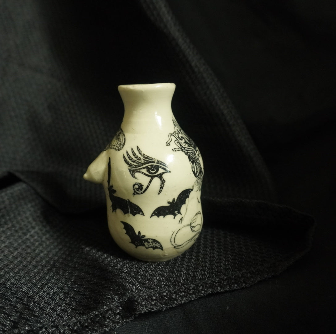 Tattooed Small Bud Vase