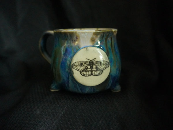 Cauldron Moon Mugs with bat or moth design