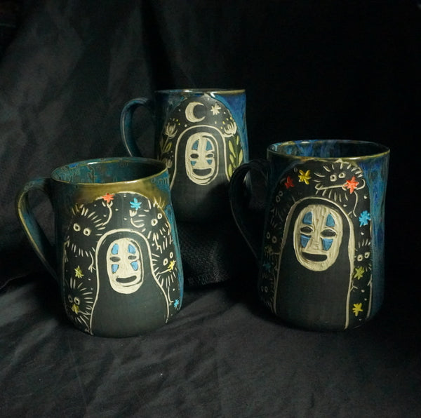 Sgraffito No Face Mug