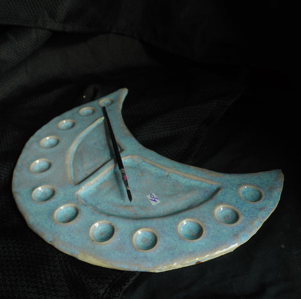 Blue Crescent Moon Watercolor Palette